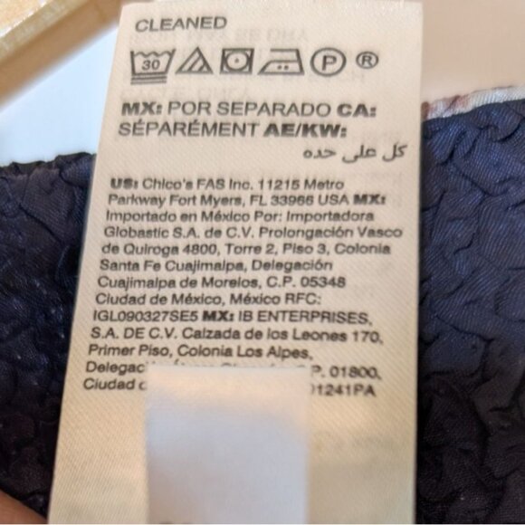 Chicos Travelers Open Front Floral Jacket US 12P Large P Lightweight Kimono - Picture 5 of 9